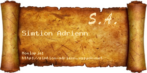 Simtion Adrienn névjegykártya